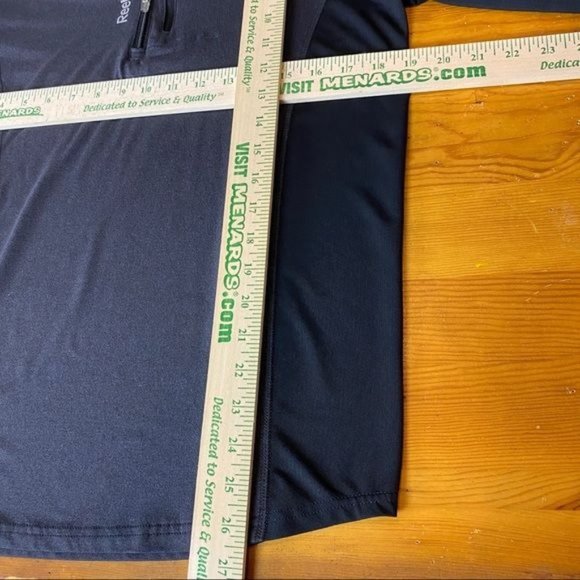 Reebok polyester spandex long sleeve zip up at neck gray Men's Small - Picture 14 of 17